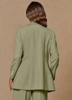 front Rowan Pistache Blazer met verfijnde weefstructuur en functionele eigenschappen