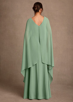 Azazie Liddie Mother of the Bride Dresses Matcha A-Line Pleated Chiffon Dress image4