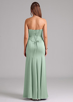 Azazie Ximena Bridesmaid Dresses Agave Mermaid Corset Stretch Satin Convertible Dress image6