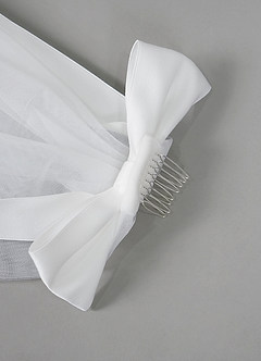 front Bow Split Elbow Length Veil