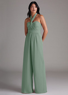 Azazie Lamara Šaty pro družičky Overal Z ramene Z ramene Šifón image8