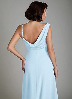 Azazie True Vestidos de prueba en casa Vestido Azul Cielo de Gasa de Línea A con Plisado image4