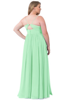 Azazie Cora Bridesmaid Dresses Mint Green A-Line Pleated Chiffon Dress image33
