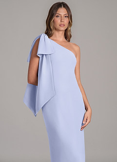 Azazie Capri Bridesmaid Dresses Lavender A-Line One Shoulder Chiffon Dress image7