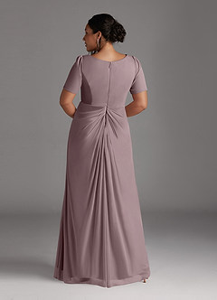 Azazie Bessie Mother of the Bride Dresses Dusk A-Line Pleated Mesh Dress image8