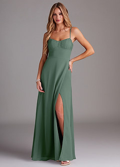 Azazie Breonna Bridesmaid Dresses Eucalyptus A-Line Sweetheart Neckline Chiffon Dress image1