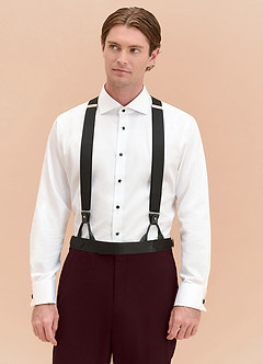 front Classic Burgund Smokinghose mit steigendem Revers