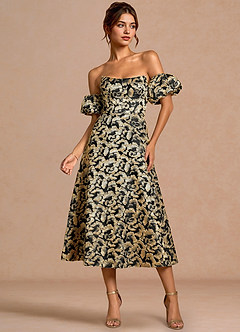Belisse Black Midi Dress image3