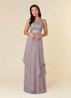 Azazie Xella Mother of the Bride Dresses Dusk A-Line Lace Chiffon Dress image1