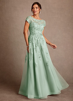 Azazie Jalinda Abiti per la Madre della Sposa Abito A-Line in Chiffon Pizzo Agave image1
