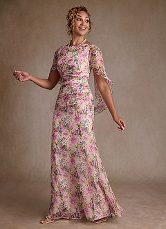 Azazie Belladonna Kleider für die Brautmutter Meerjungfrau-Linie Plissee Chiffon Kleid Lavendelblüten image5