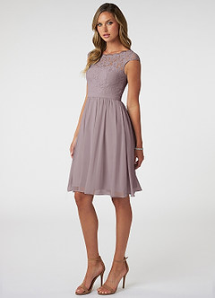 Azazie Shivani Final Sale Dusk A-Line Lace Chiffon Dress image3