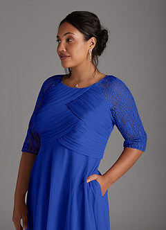 Azazie Gracelyn Kleider für die Brautmutter A-Linie Spitze Kleid Königsblau image11