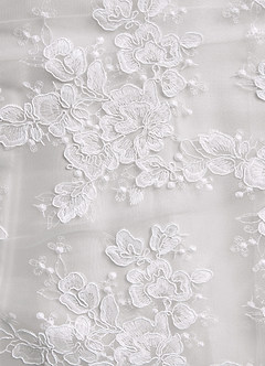 Azazie Brooklyn Wedding Dresses Diamond White Ball-Gown Strapless Lace Dress image9