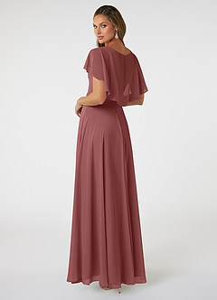 Azazie Jamie Bridesmaid Dresses Amethyst A-Line Chiffon Dress image4