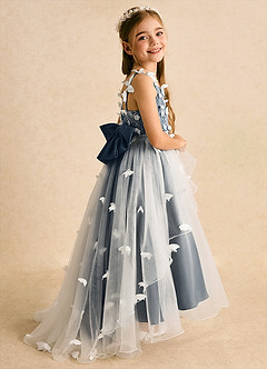 Azazie Darlina Flower Girl Dresses Ivory Neptune Ball-Gown Lace Tulle Dress image1