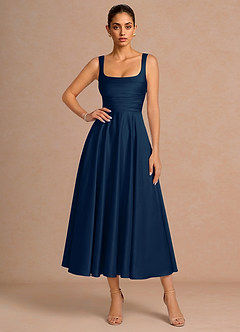 Azaria Navy Midi Dress image3