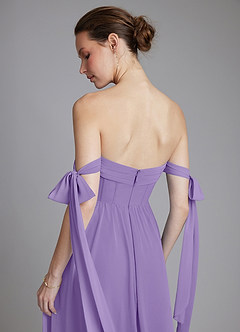 Azazie Ayanna Bridesmaid Dresses Tahiti A-Line Off the Shoulder Chiffon Dress image8