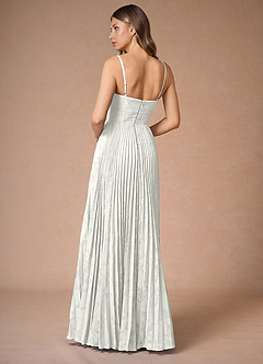 Akiko White Pleated Maxi Dress image2