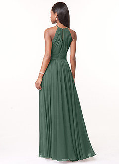 Azazie Cherish Brautjungfernkleider A-Linie Plissee Chiffon Kleid Seemoos image2