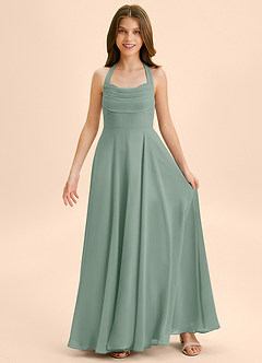 Azazie Kady Junior Dusty Rose A-Line Sweetheart Neckline Chiffon Dress image3