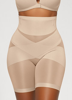 front Short gainant ultra-fin à effet ventre plat en forme de X
