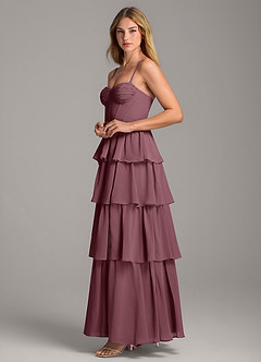 Azazie Alanna Bridesmaid Dresses Sangria A-Line Sweetheart Neckline Chiffon Dress image6