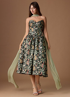 Vestido Jardín De Medianoche Midi Desy image1