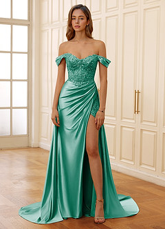 Rowane Basil Corset Rhinestone Sheer Lace Prom Dress image4