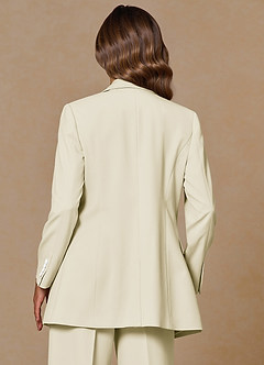 front Rowan Ivory Refined Weave Performance 3-Piece Suit