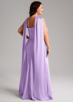 Azazie Kinsley Robes de demoiselle d'honneur Robe Sirène en Satin extensible Fente Latérale Lilas image9