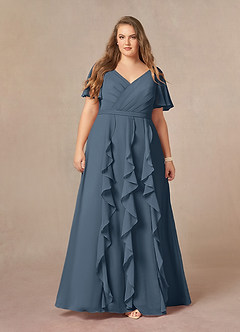 Azazie Watson Mother of the Bride Dresses Neptune A-Line V-Neck Chiffon Dress image6