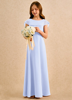 Azazie Kittie Girls Formal Abiti da Ragazza di Fiori Abito A-Line in Chiffon Lavanda image3