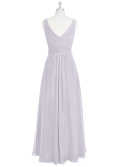 Azazie Pierrette Bridesmaid Dresses Fog A-Line Pleated Chiffon Dress image45