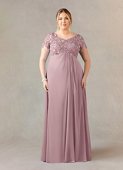 Azazie Angelou Mother of the Bride Dresses A-Line Lace Chiffon Floor-Length Dress image7