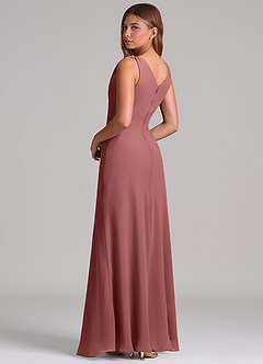 Azazie Nerine Brudtärnklänningar Klä av A-Linje i Chiffong Plisserad Ametist image2