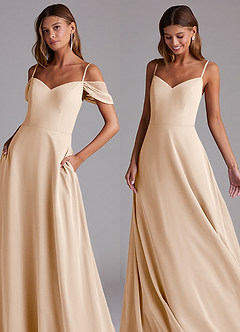 Azazie Marley Bridesmaid Dresses White Alabaster A-Line Off the Shoulder Chiffon Convertible Dress image8