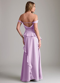 Azazie Sloane Bridesmaid Dresses Frosted Lilac A-Line Sweetheart Neckline Chiffon Dress image7