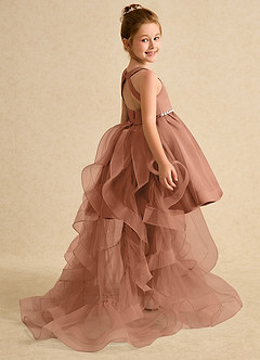 Azazie Julietta Blumenmädchenkleider Ballkleid Cabrio Tüll Kleid Bronzer image6