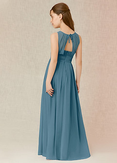Azazie Bibiane Junior Bermuda A-Line Pleated Chiffon Dress image5