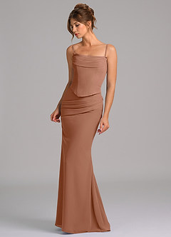 Azazie Sorrel Suknie dla druhen Syrena Gorset Szyfon Do ziemi Sukienka image6