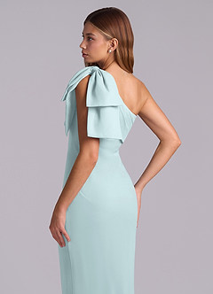 Azazie Yuanna Bridesmaid Dresses Mist Mermaid One Shoulder Chiffon Dress image8