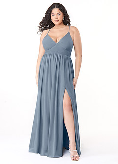 Azazie Aaida Bridesmaid Dresses Twilight A-Line Corset Chiffon Dress image7