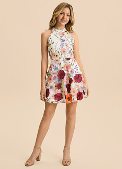 front Azazie Evie Junior Formal Dress