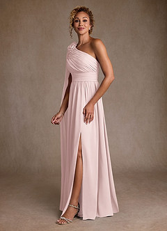 Azazie Lancaster Abiti per la Madre della Sposa Abito A-Line in Chiffon Monospalla Rosa Rossore image5