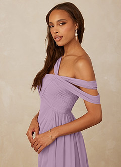 Christian Siriano Bridal for Azazie 1014 Bridesmaid Dresses Wisteria A-Line Off the Shoulder Chiffon Dress image2