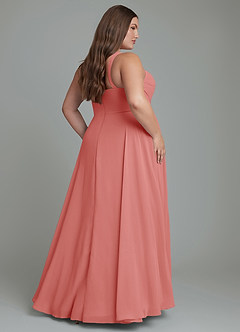 Azazie Shaude Brautjungfernkleider A-Linie Plissee Chiffon Kleid Antike Rose image7