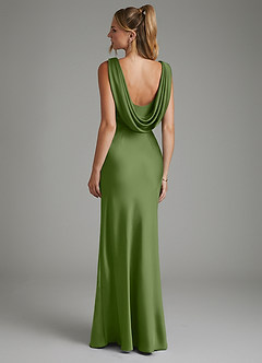 Azazie Elena Bridesmaid Dresses Juniper Mermaid Pleated Stretch Satin Dress image2