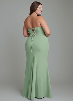 Azazie Sorrel Bridesmaid Dresses Matcha Mermaid Corset Chiffon Dress image10