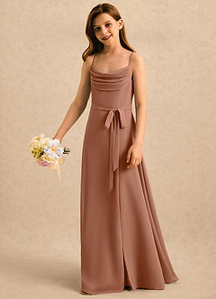 Azazie Jasslyn Girls Formal Sukienki dla dziewczynek sypiących kwiaty  image3
